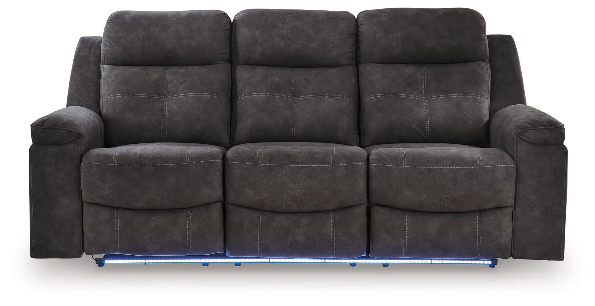 Brysonview reclining sofa charcoal fabric by Unique Piece Furniture, 3-seat with padded arms on Tampa Home & Garden Store