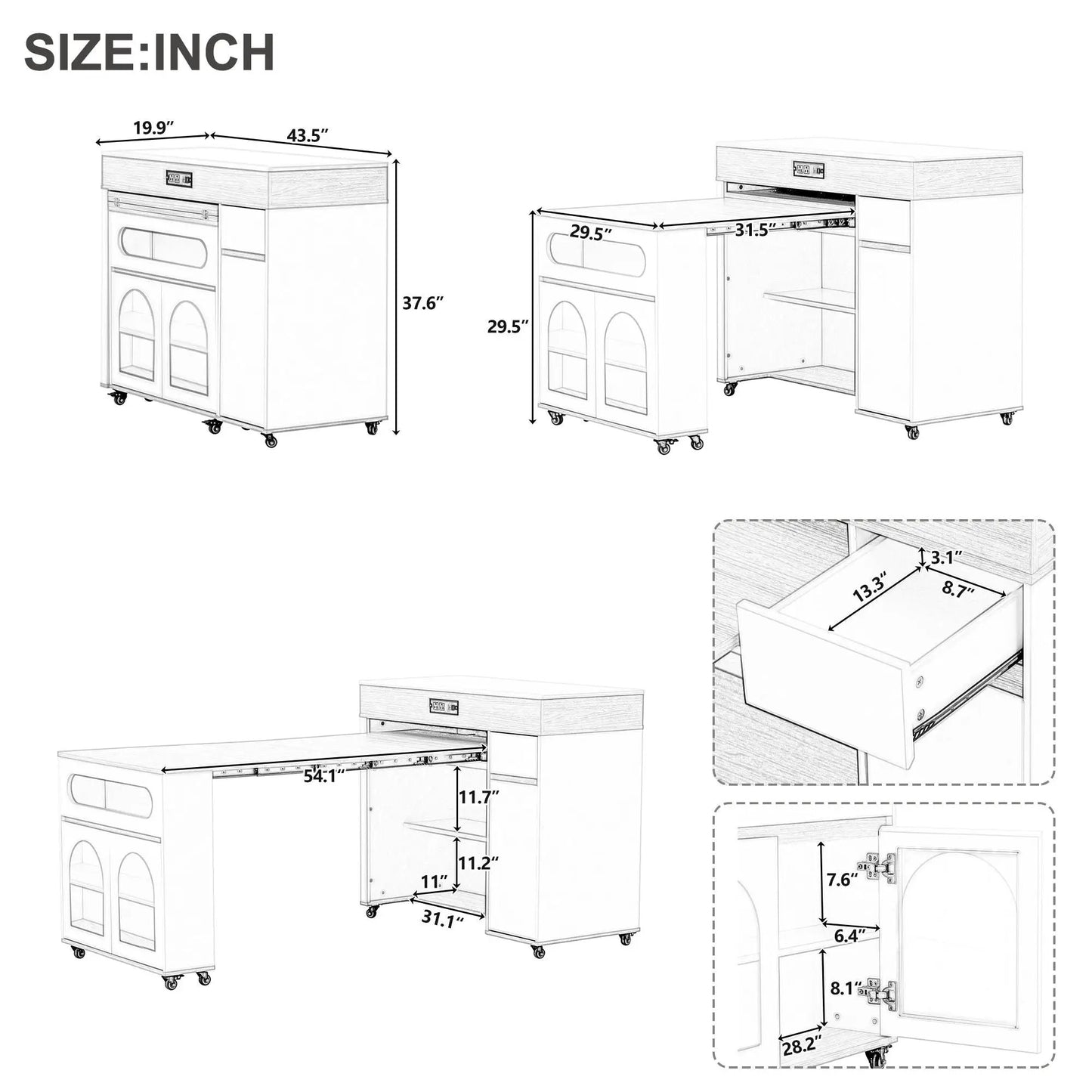 Extendable Dining Table With Folding Top