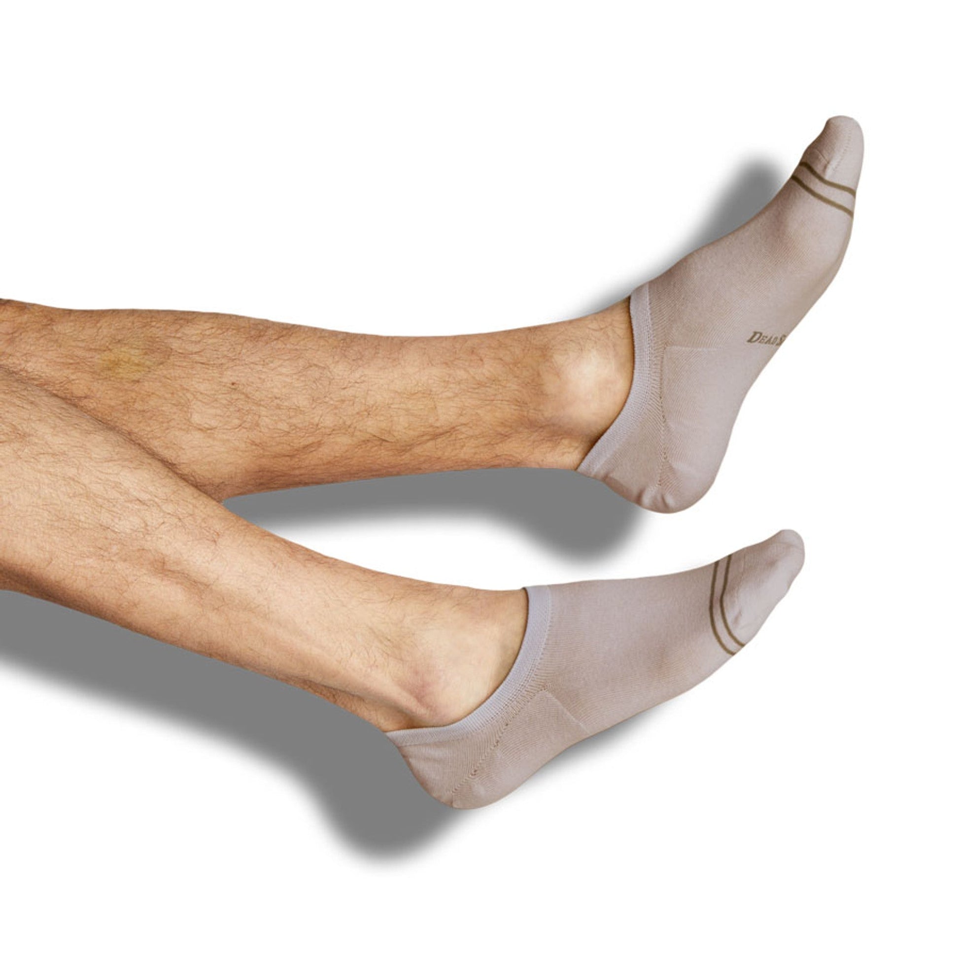 No Show Socks Beige DeadSoxy, 3-pack footie socks with low-cut ankle design on Tampa Home & Garden Store