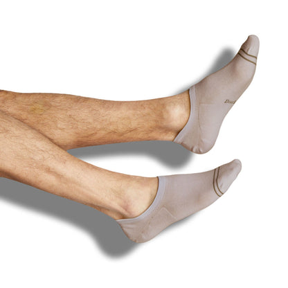 No Show Socks Beige DeadSoxy, 3-pack footie socks with low-cut ankle design on Tampa Home & Garden Store