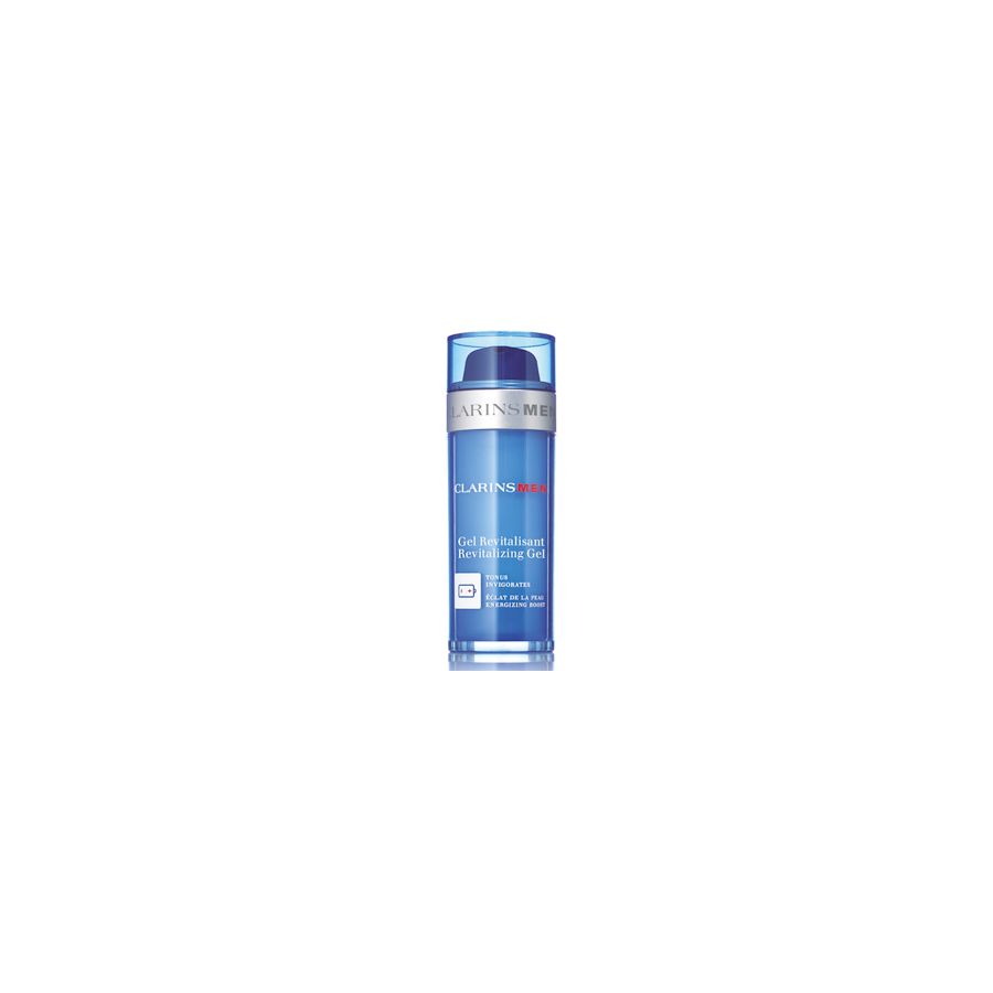 Clarins Revitalizing Gel Energizing Face Moisturizer 50ml blue bottle with silver band on Tampa Home & Garden Store
