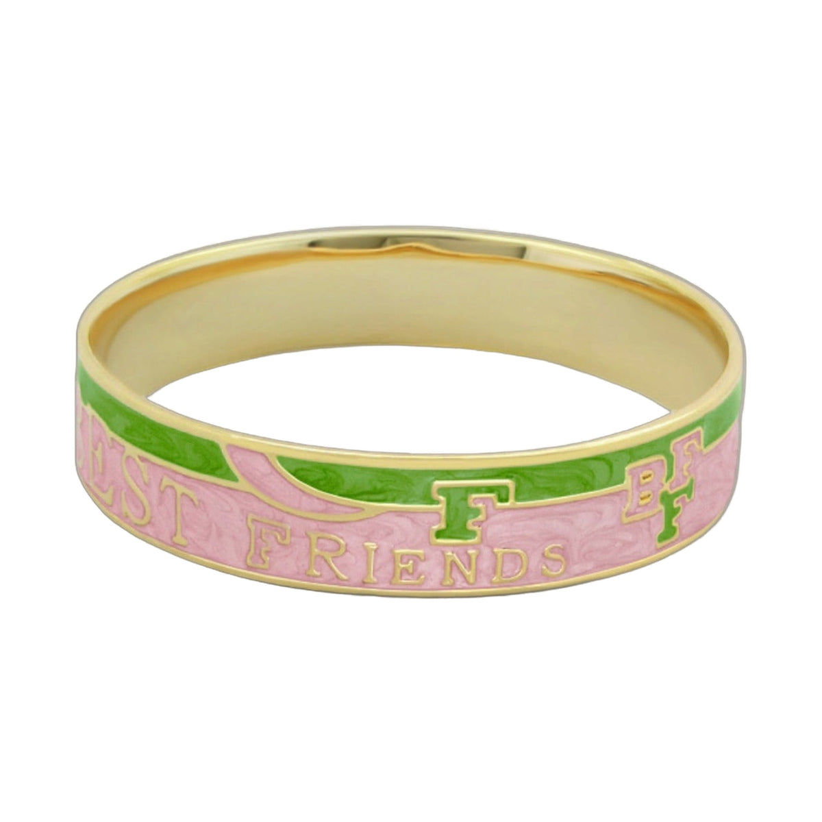 Best Friends bangle bracelet by Lauren G Adams, multicolor green pink band, slip-on style on Tampa Home & Garden Store