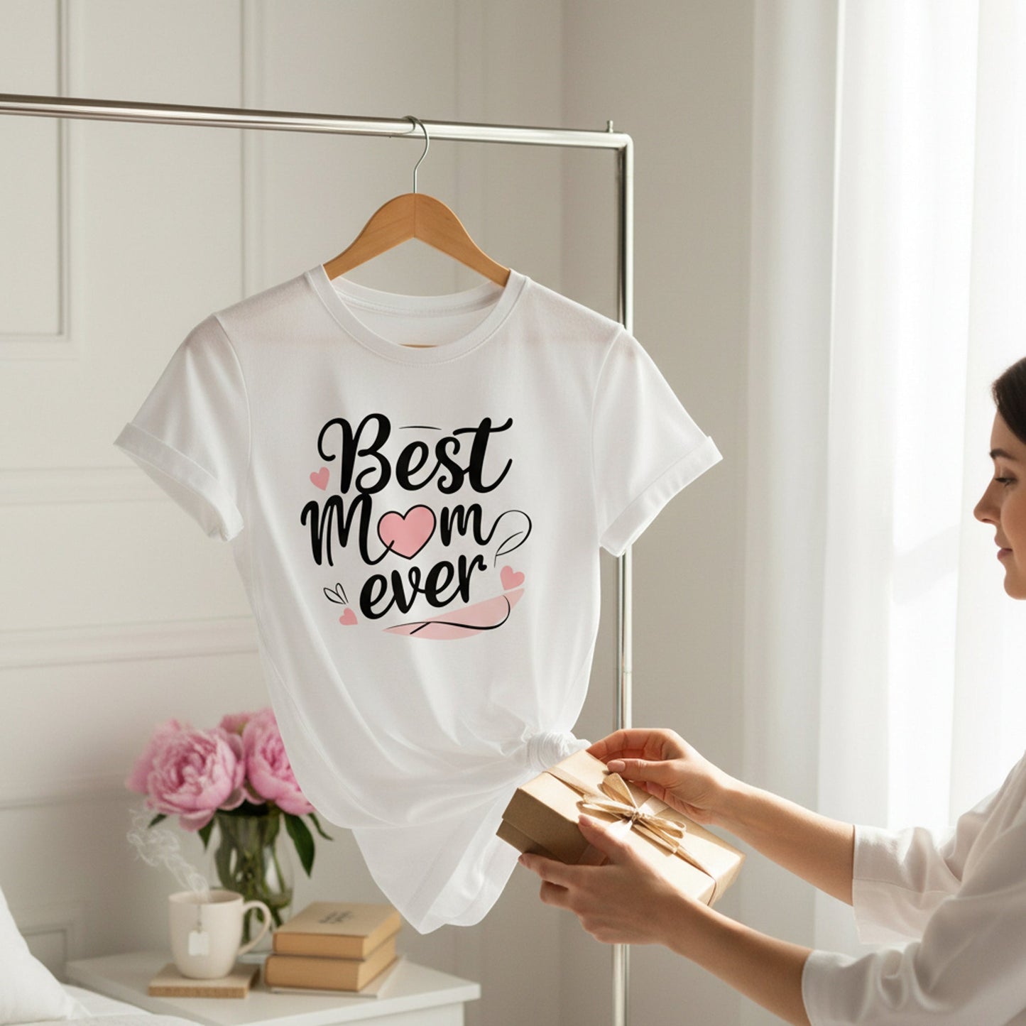 Best Mom Ever Cotton T Shirt for a Sweet Gift