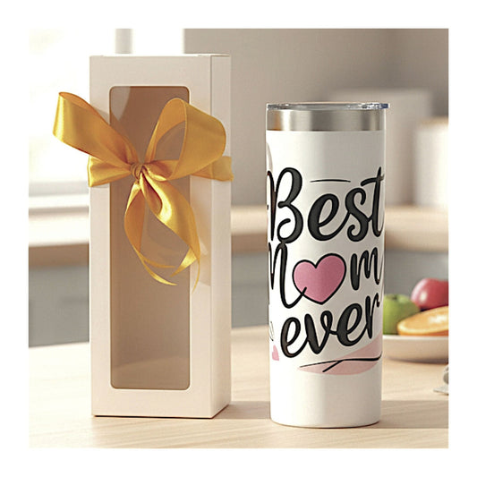 the Best Mom Ever White Skinny Tumbler And Gift