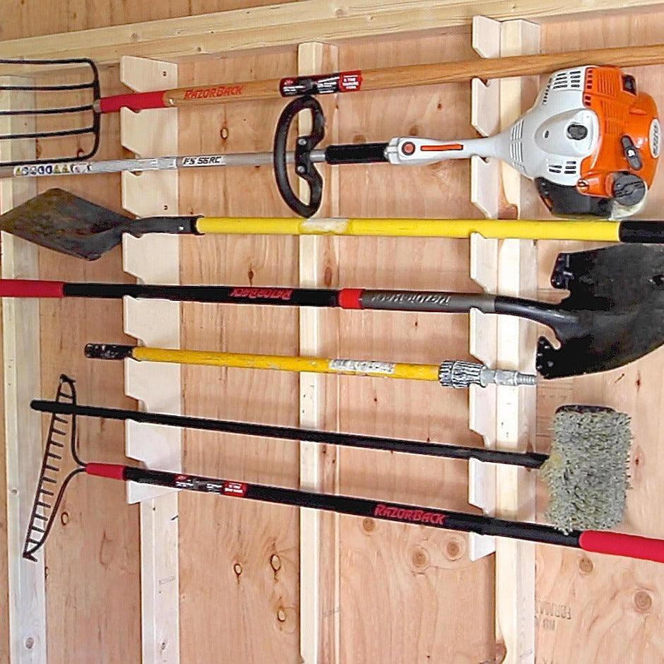 Rangement d'outils de jardin – Support à outils pour le rangement dans un abri de jardin