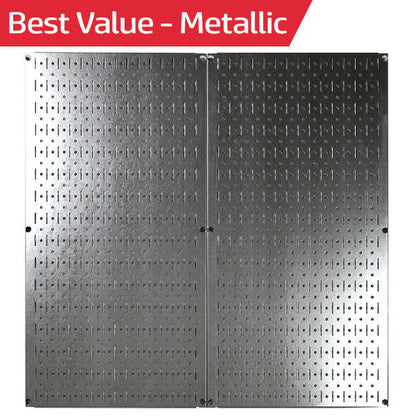 Metal Pegboard Tool Storage Wall Pack of Two
