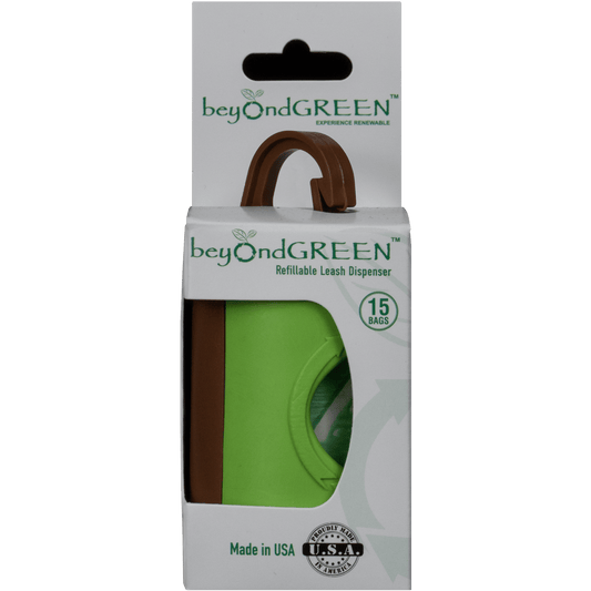 beyondGREEN Dog Waste Bag Leash Dispenser – Clip-On Holder for Standard Rolls – Durable, Portable, Made in USA - Tampa Home & Garden Store