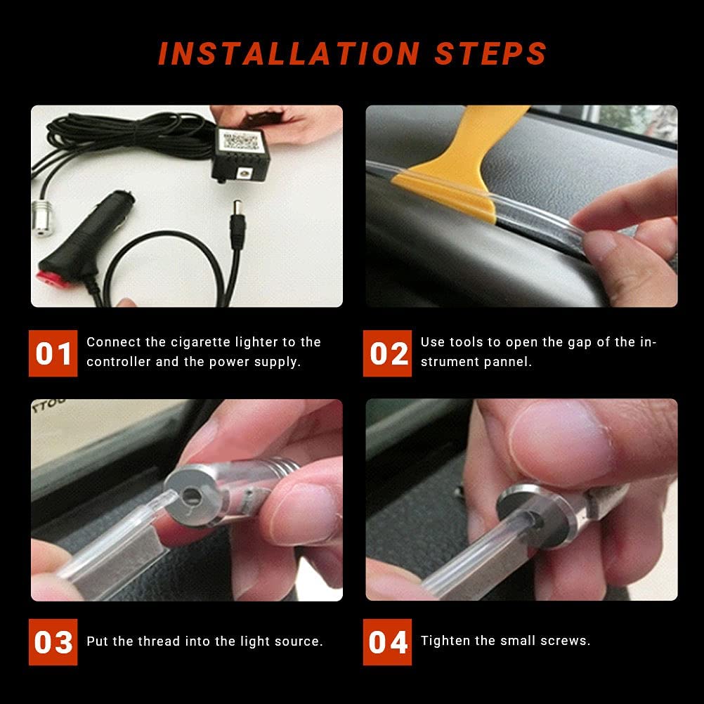 Color-Changing RGB Interior Dash Ambient Lighting Kit 4-step install on Tampa Home & Garden Store