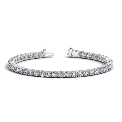 Lab-grown round diamond tennis bracelet in 14k white gold, 8 ctw, F/G VS2/SI1 by Bids.com on Tampa Home & Garden Store