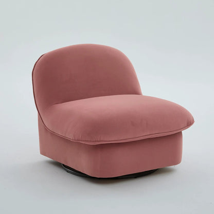 Pumpkin Shaped Swivel Accent Chair Living Room