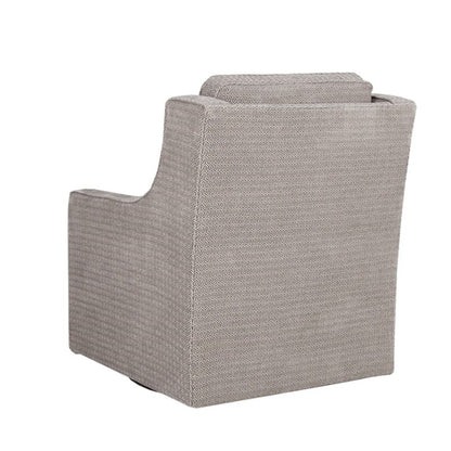 Swivel chair with 360° rotation gray textured zigzag upholstery HouseOfZazla on Tampa Home & Garden Store