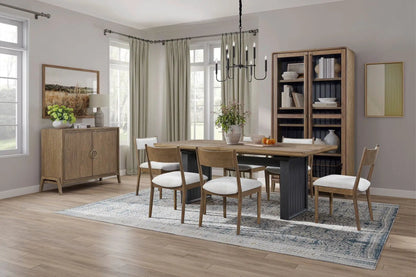Latte Cresent Chair Set of 2 Light Brown