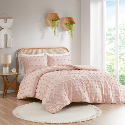 Luxury Full Queen Clip Jacquard Comforter and Set