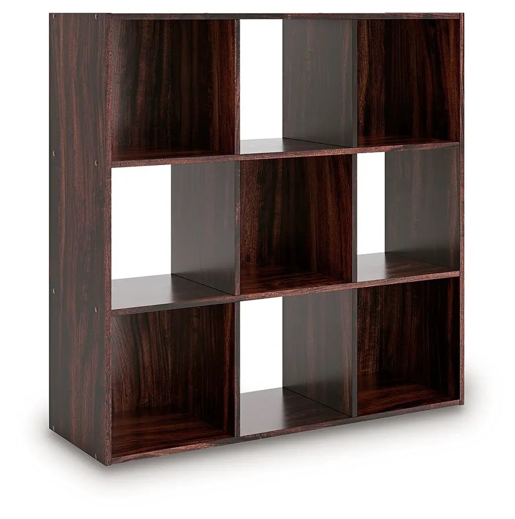 Glosmount Cube Organizer by Unique Piece Furniture, dark wood finish 3x3 cubby shelf on Tampa Home & Garden Store
