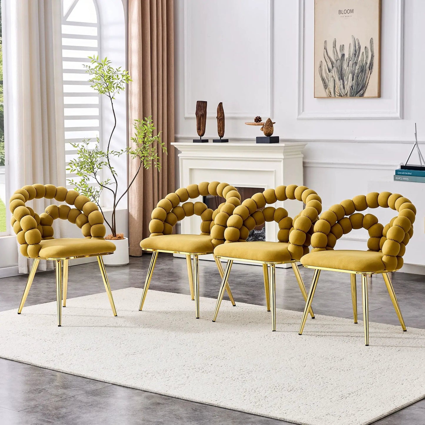 Puffy Bubble Ball Chain Chairs For Dining Room