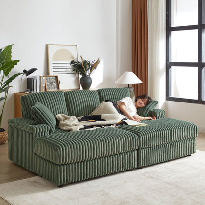 3 Seater Sofa With 2 Ottomans and Storage