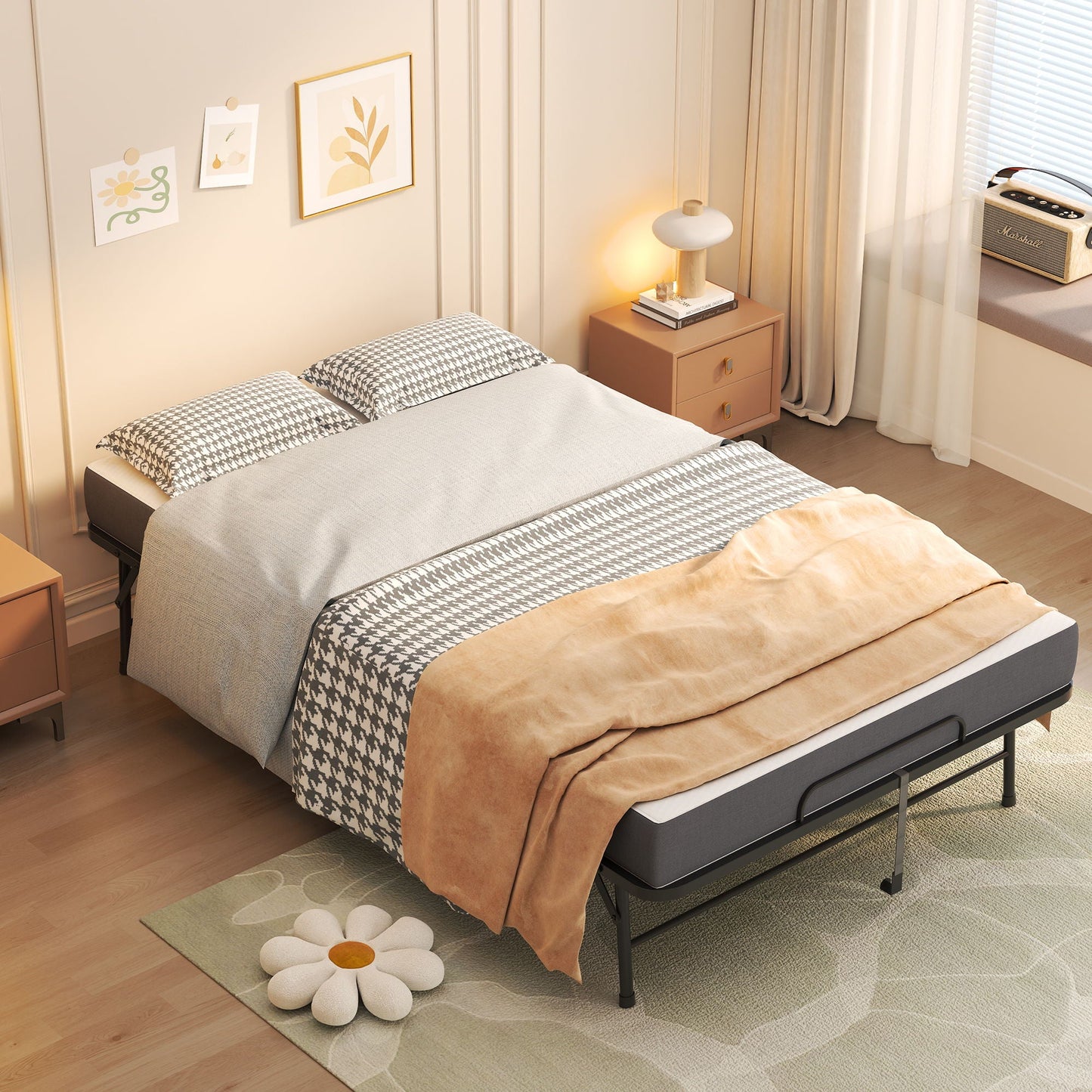 Wide Folding Rollaway Bed and Memory Foam