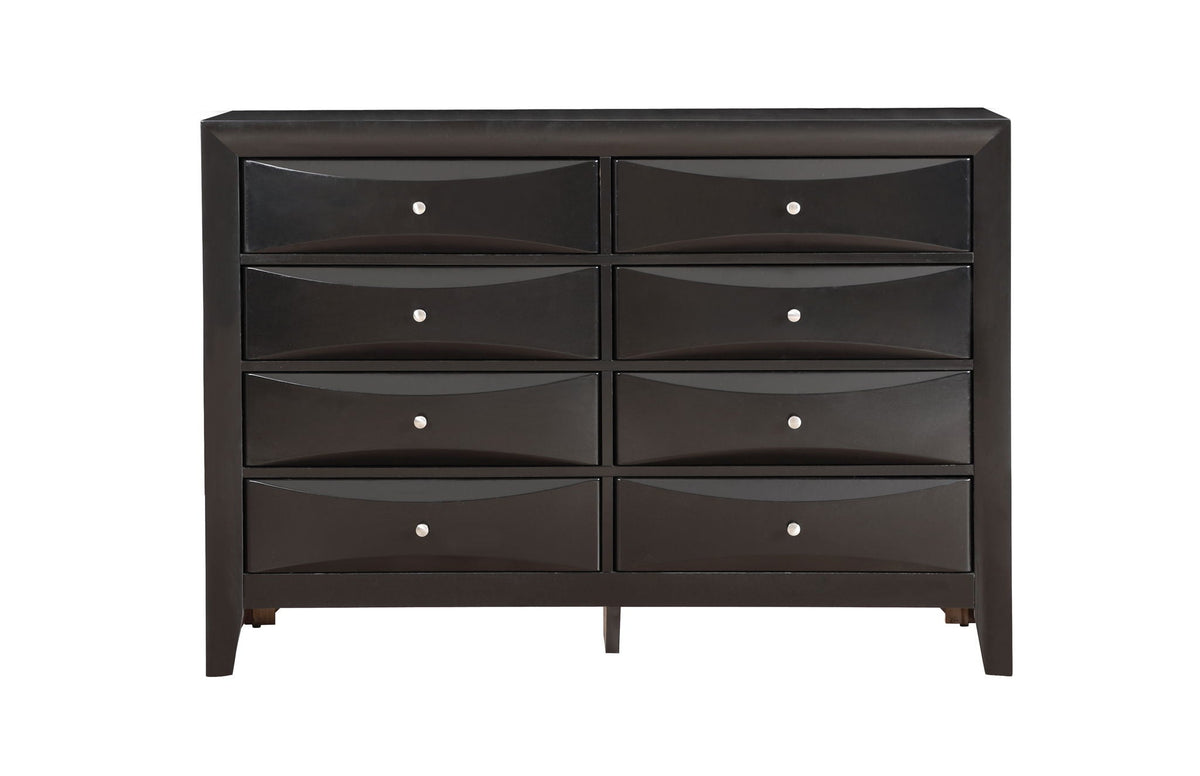 Marilla dresser with molded resin drawer fronts in dark espresso by HouseOfZazla on Tampa Home & Garden Store