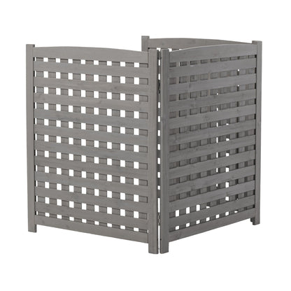 Three Wooden Fences and Outdoor AC Privacy