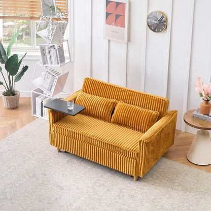 Pull Out Sofa With Movable Table and Usb Ports
