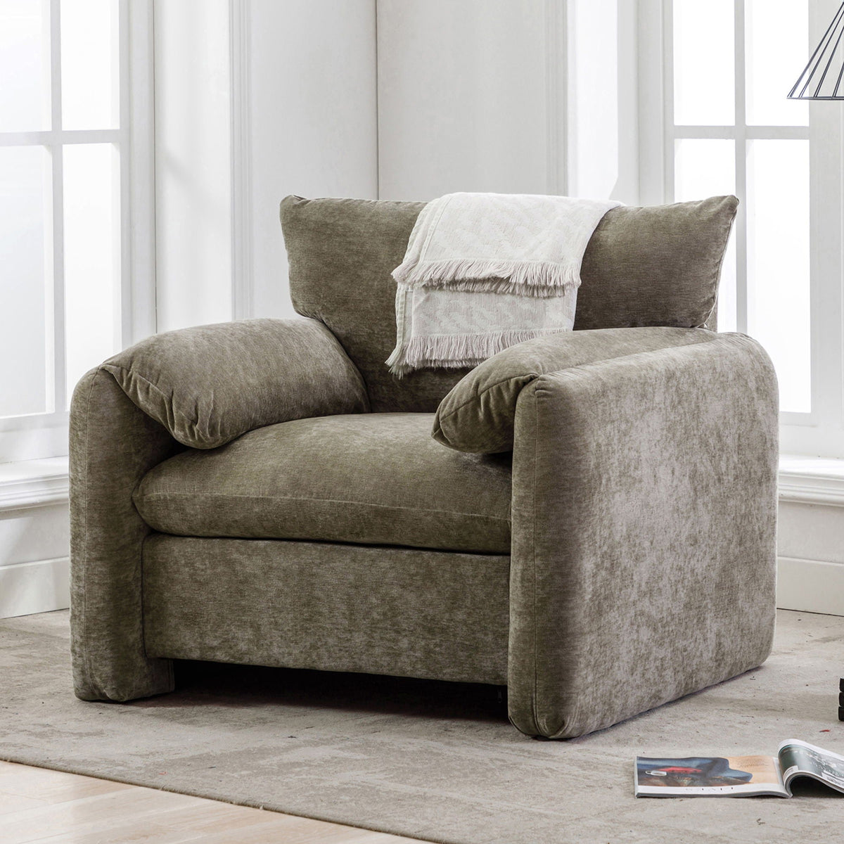 The Matcha Green Accent Sofa and Lounge Chair
