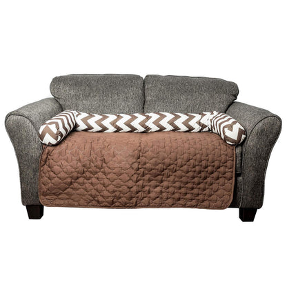 Chevron reversible quilted pet bed chair cover brown in assorted sizes on Tampa Home & Garden Store