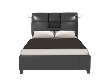 Modern Music Bed with Touch Lighting and Tray