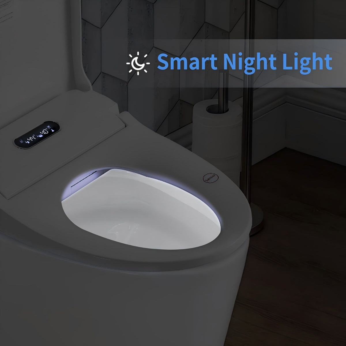 White smart bidet toilet seat with heated comfort and digital controls by HouseOfZazla on Tampa Home & Garden Store