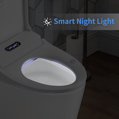 White smart bidet toilet seat with heated comfort and digital controls by HouseOfZazla on Tampa Home & Garden Store