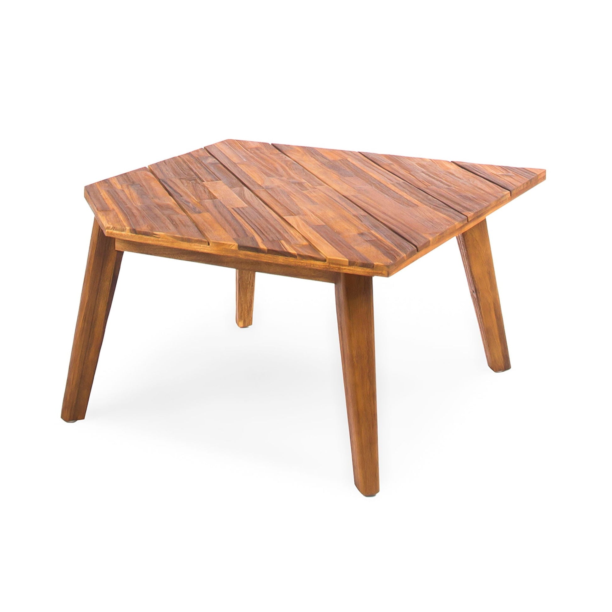 Hillcrest 2 Piece Outdoor Set Sofa Corner and Table wooden slatted tabletop natural wood finish on Tampa Home & Garden Store