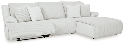 Top Tier Corduroy Reclining Sectional with Chaise