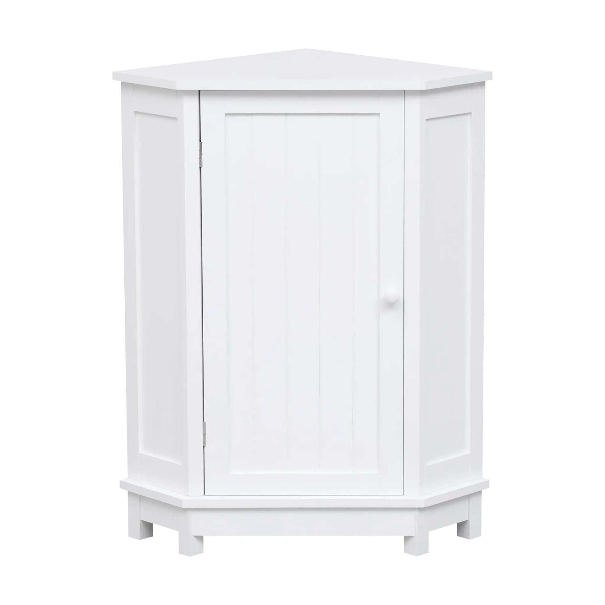 White triangle corner bathroom cabinet with adjustable shelf, Unique Piece Furniture on Tampa Home & Garden Store