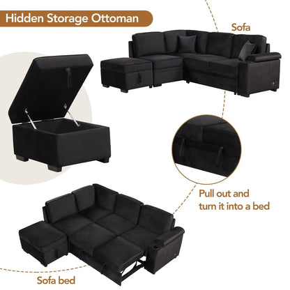 Sleeper Sofa Bed With Storage 2 In 1 Couch