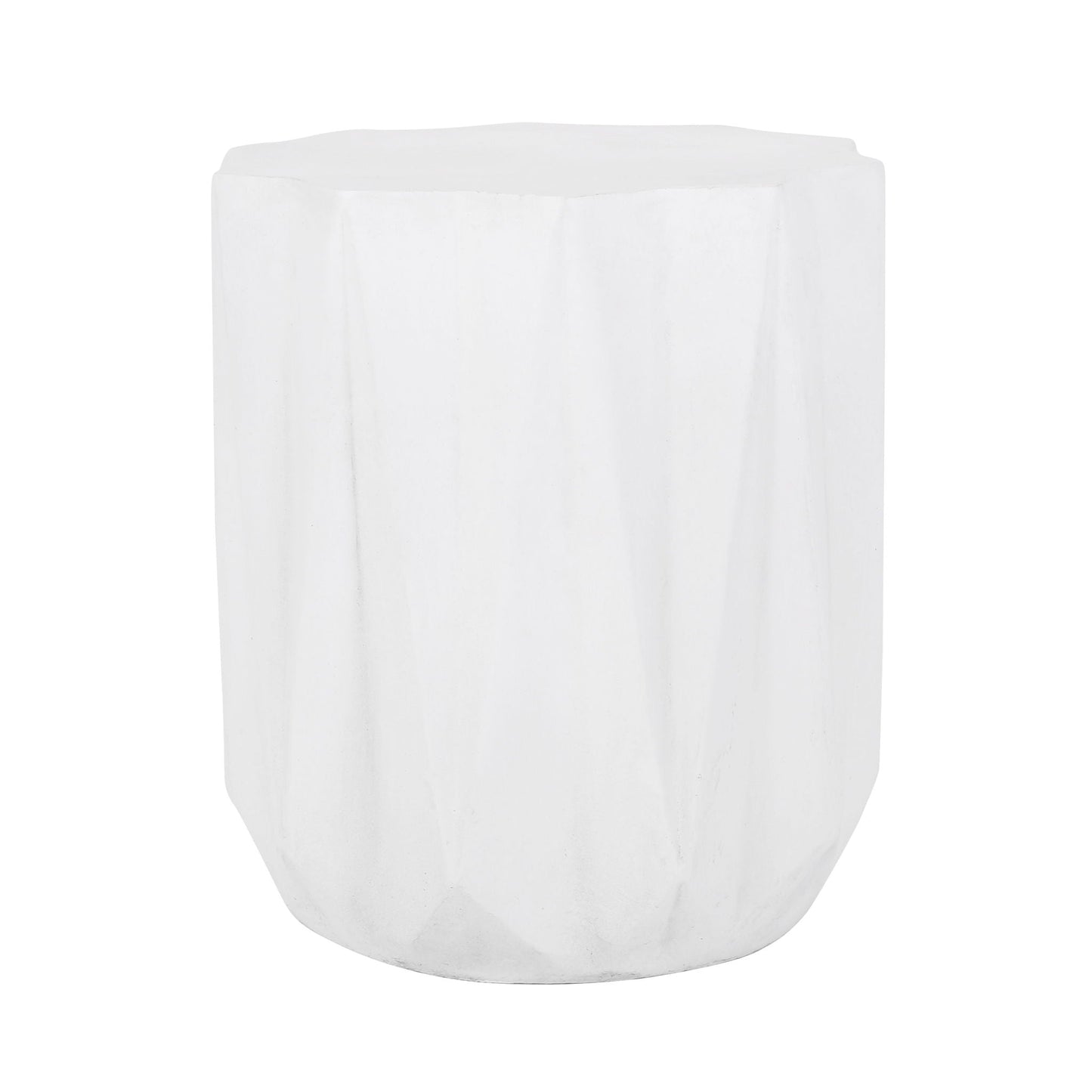 Antique White Minimalist Concrete Side Table