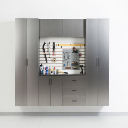 Astro Series Garage Cabinet Set with Soft Closing Drawers, metallic gray storage by HouseOfZazla on Tampa Home & Garden Store