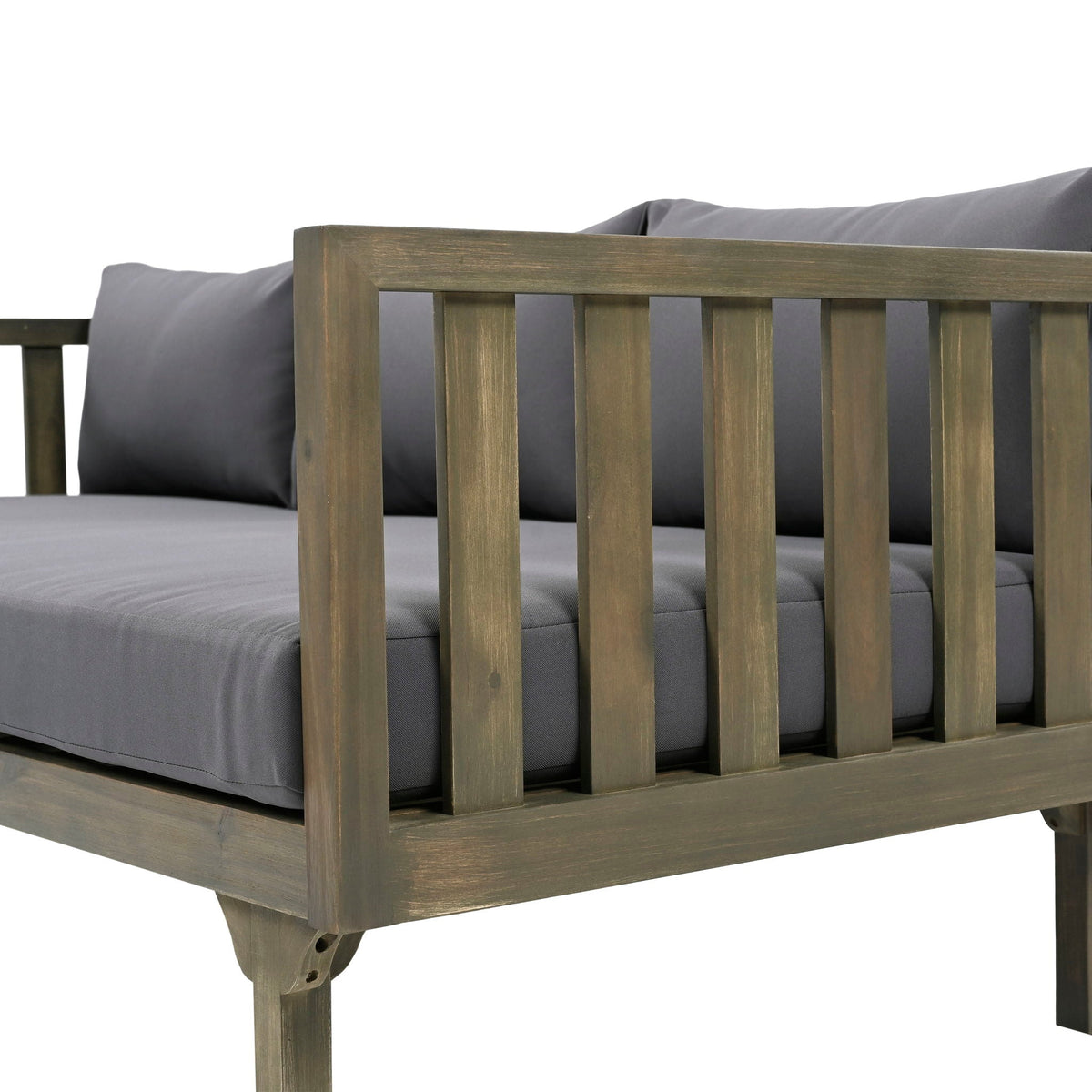 Claremont 3 Seater Daybed teak acacia wood with water resistant cushions by HouseOfZazla on Tampa Home & Garden Store