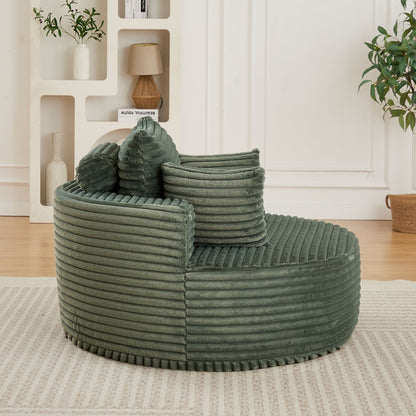 Modern single sofa with a backrest pillow