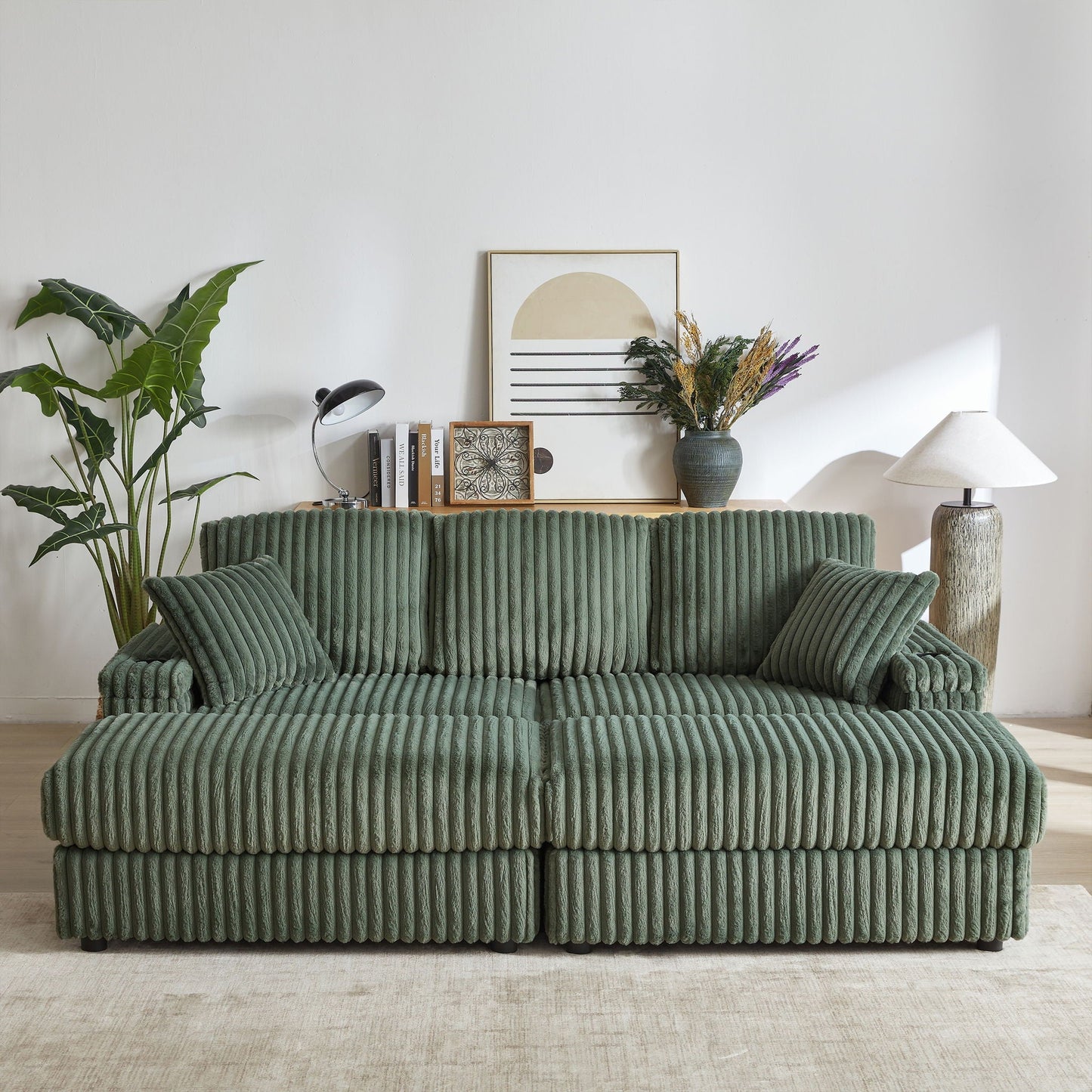 3 Seater Sofa With 2 Ottomans and Storage