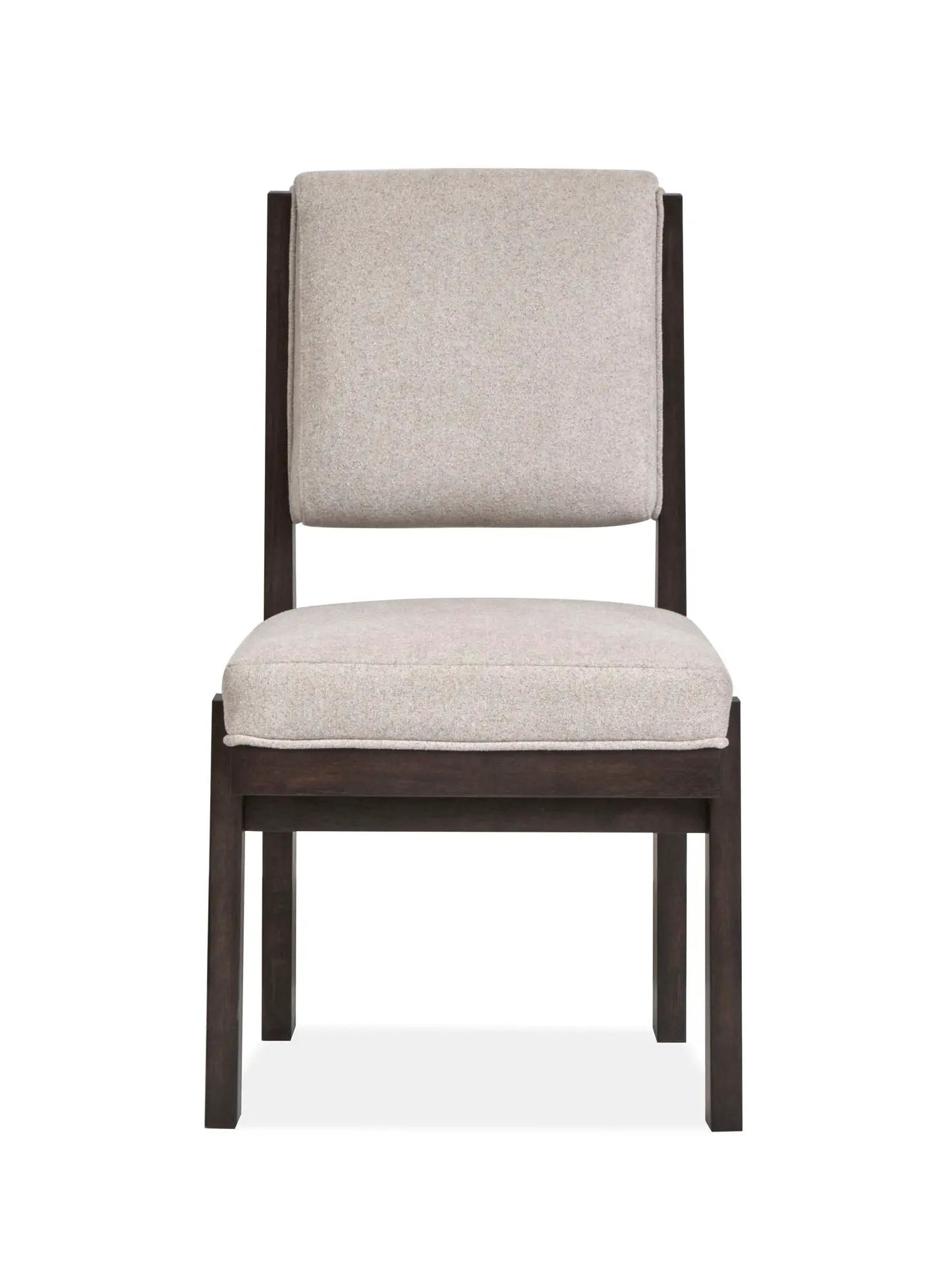 Tauren Upholstered Side Chair set of 2 in coffee bean fabric with dark wood frame on Tampa Home & Garden Store