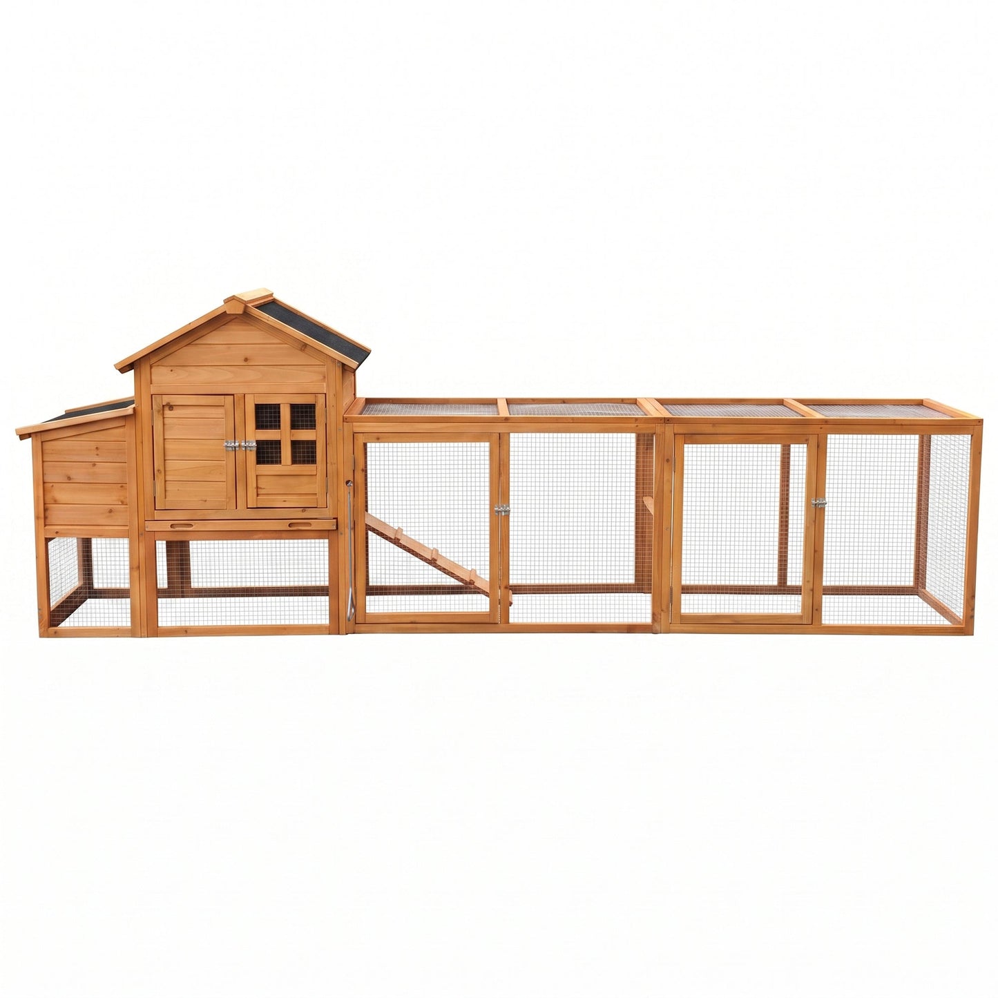 Large wooden chicken coop by HouseOfZazla with nest box and wire-mesh run enclosure on Tampa Home & Garden Store