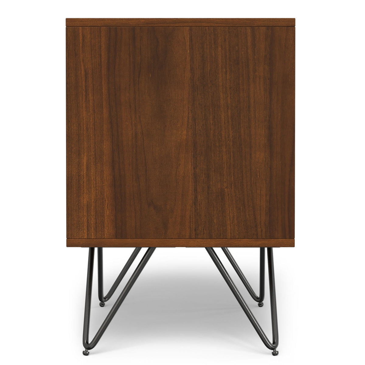 Hunter nightstand with real wood veneer in dark brown by HouseOfZazla with hairpin legs on Tampa Home & Garden Store