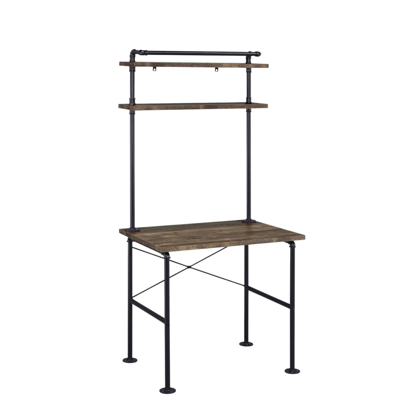 Ensata Rustic Writing Desk Black Oak Finish