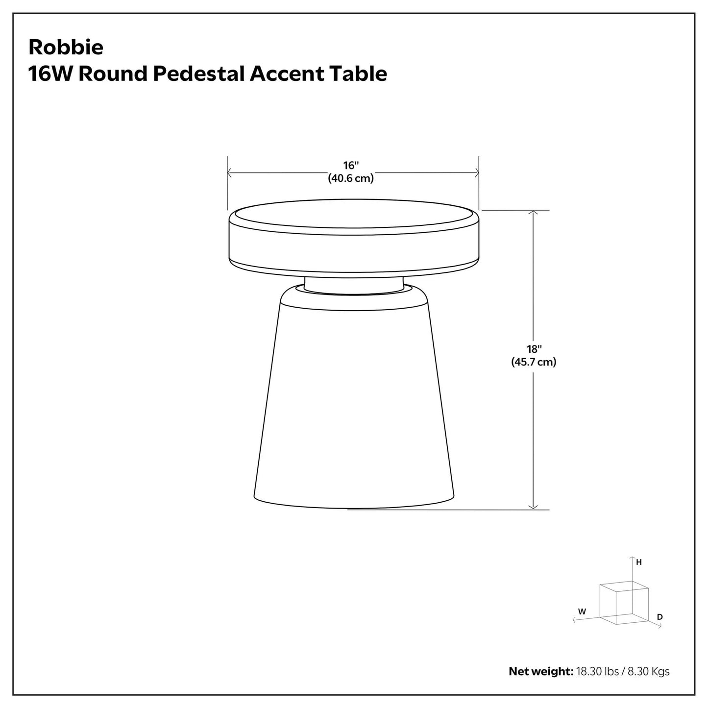 Robbie round pedestal accent table handcrafted 16 inch diameter by Unique Piece Furniture on Tampa Home & Garden Store