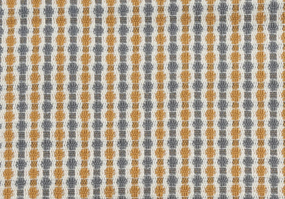Decorative square throw pillow in mustard and gray woven pattern with insert included on Tampa Home & Garden Store