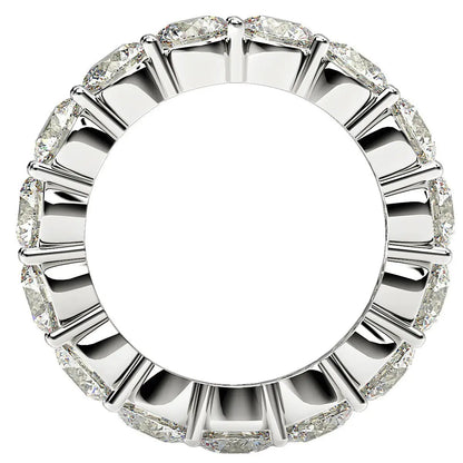 Round cut lab-grown diamond eternity ring in 14k white gold, 5 cttw FG/VS2, by Bids.com on Tampa Home & Garden Store