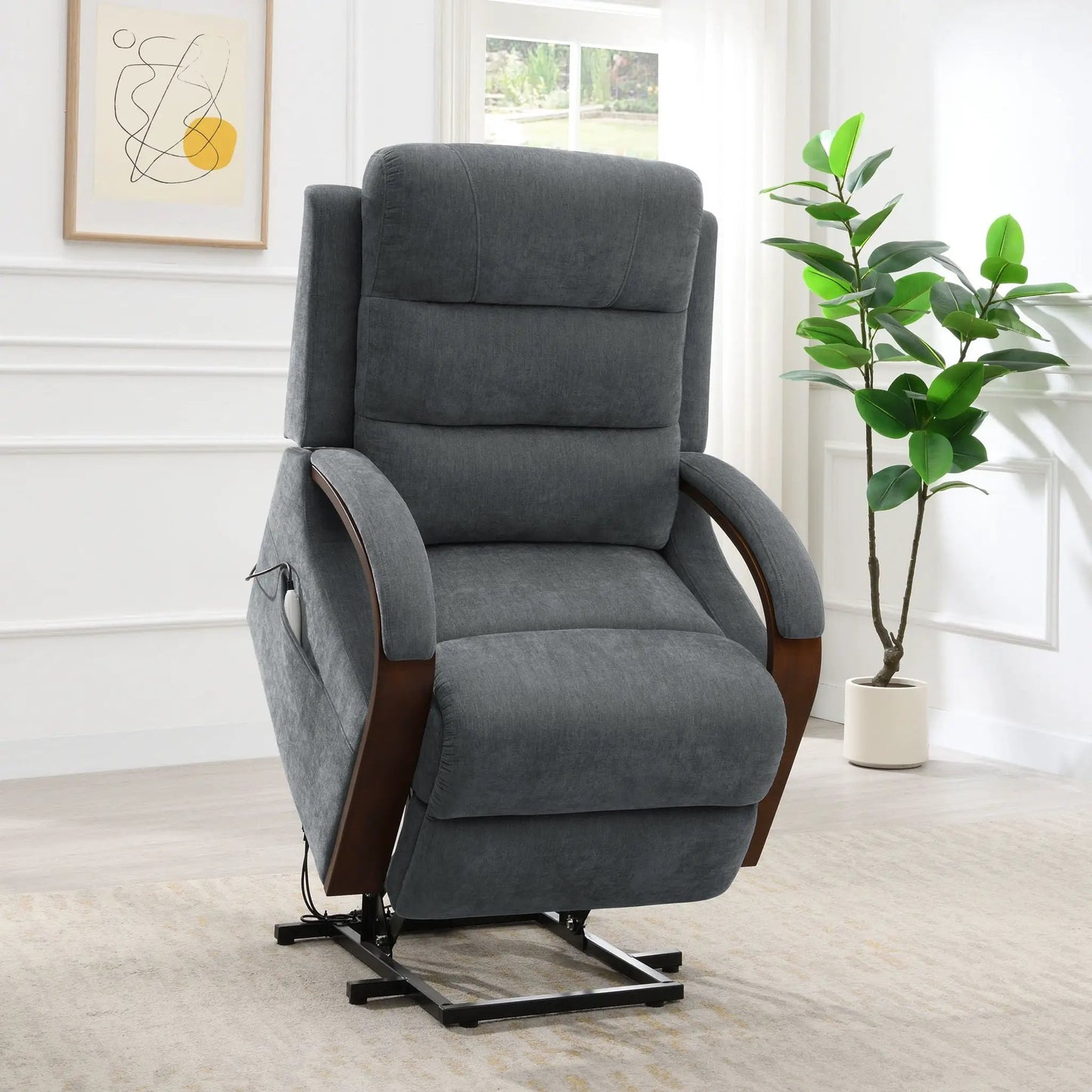 Kayla power lift recliner gray by Unique Piece Furniture on Tampa Home & Garden Store