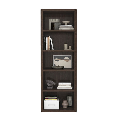 Open bookcase with adjustable shelves, 79in tall, dark brown finish by HouseOfZazla on Tampa Home & Garden Store