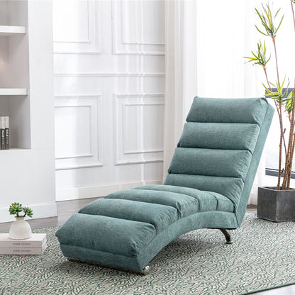 Massage Chaise Lounge in teal upholstery with segmented cushions for indoor spaces on Tampa Home & Garden Store