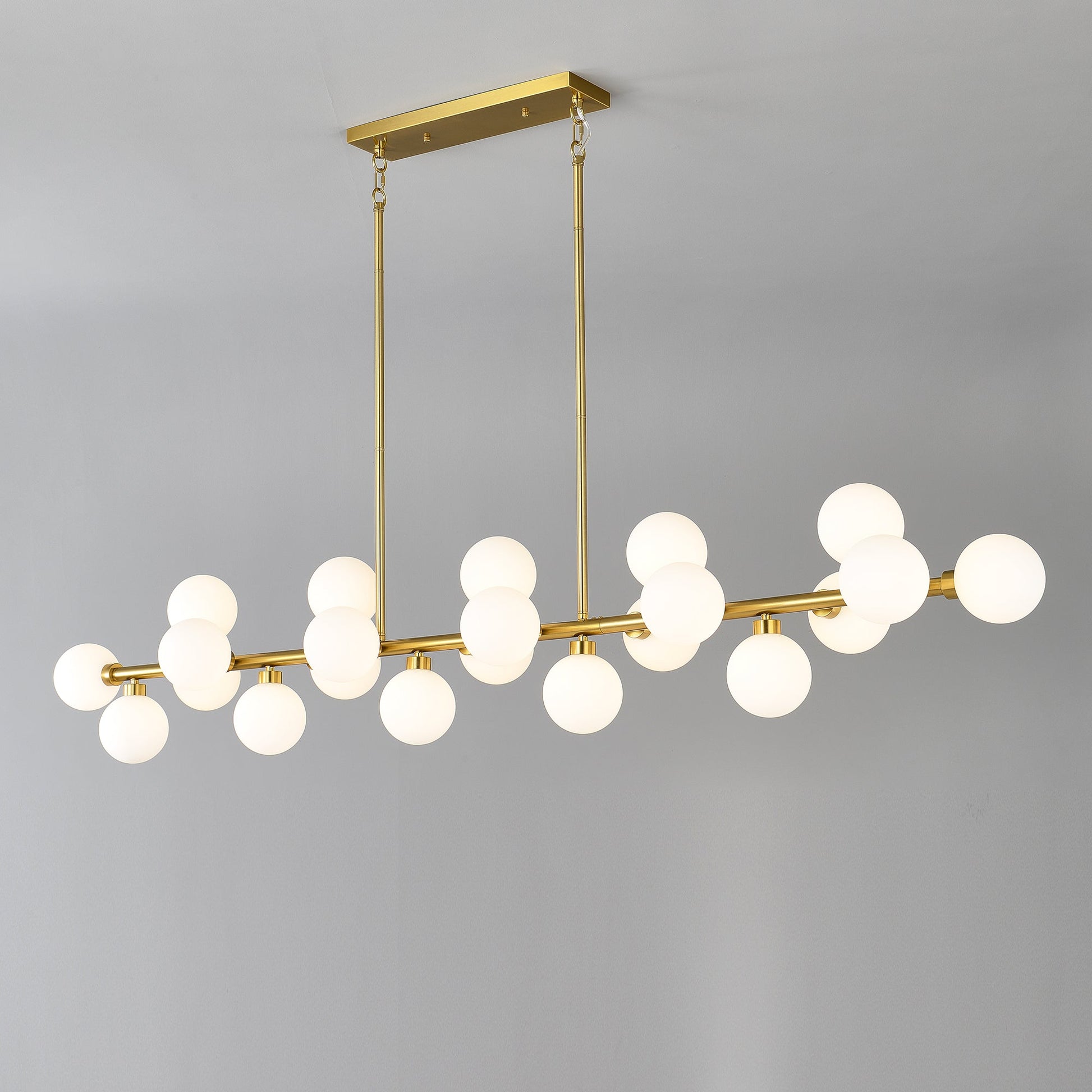 75.6'' Large Pendant Lamp with Opal Glass Shade in a gold frame by HouseOfZazla on Tampa Home & Garden Store