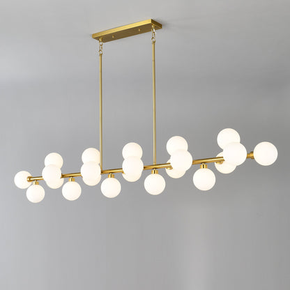 75.6'' Large Pendant Lamp with Opal Glass Shade in a gold frame by HouseOfZazla on Tampa Home & Garden Store